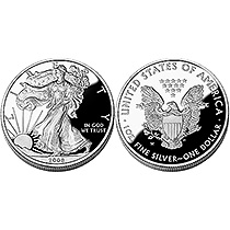 2008 1oz Silver American Eagle - Click Image to Close